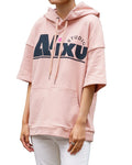 Logo short sleeve hoodie