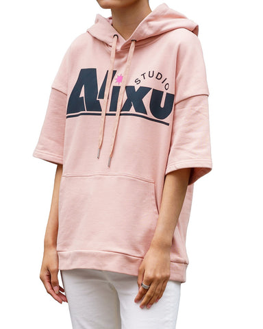 Logo short sleeve hoodie