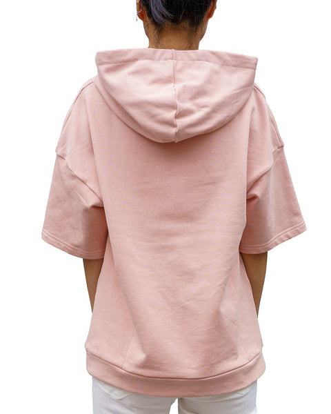 Logo short sleeve hoodie