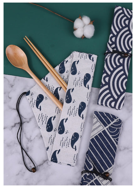 Phoebe Wooden Chopsticks Spoon Set