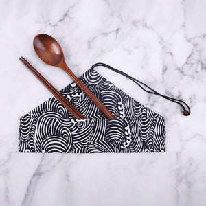 Phoebe Wooden Chopsticks Spoon Set