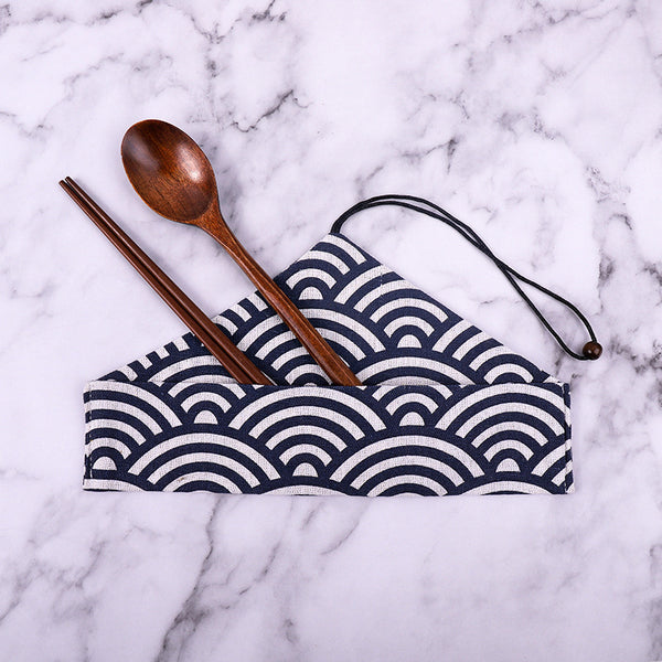 Phoebe Wooden Chopsticks Spoon Set