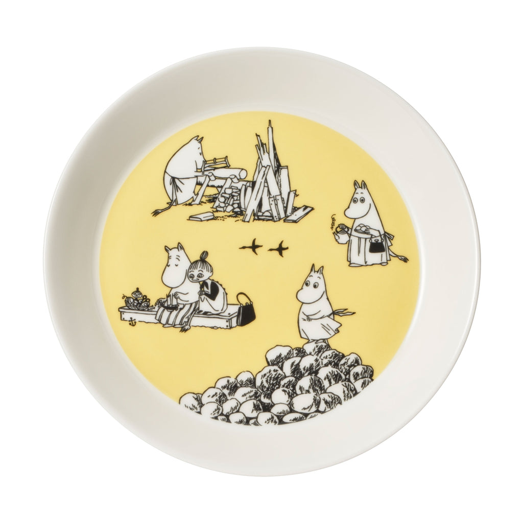 Moomin Plate set 19cm Yellow & Hurray!