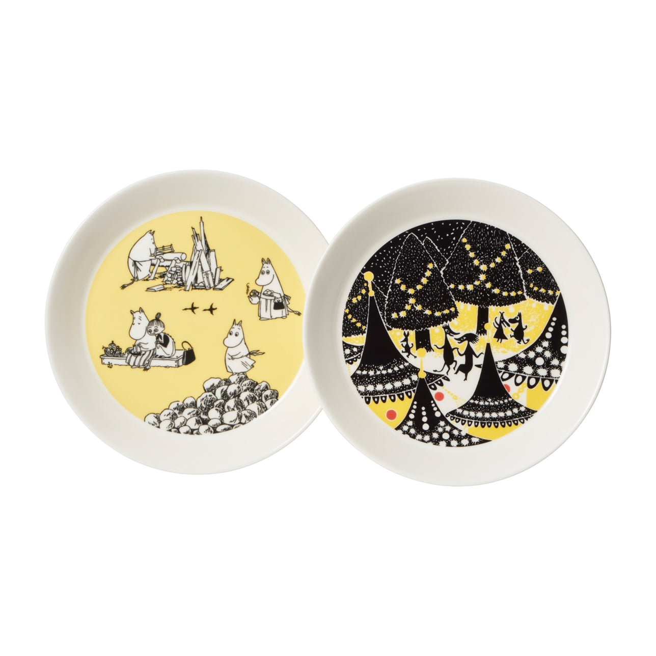 Moomin Plate set 19cm Yellow & Hurray!